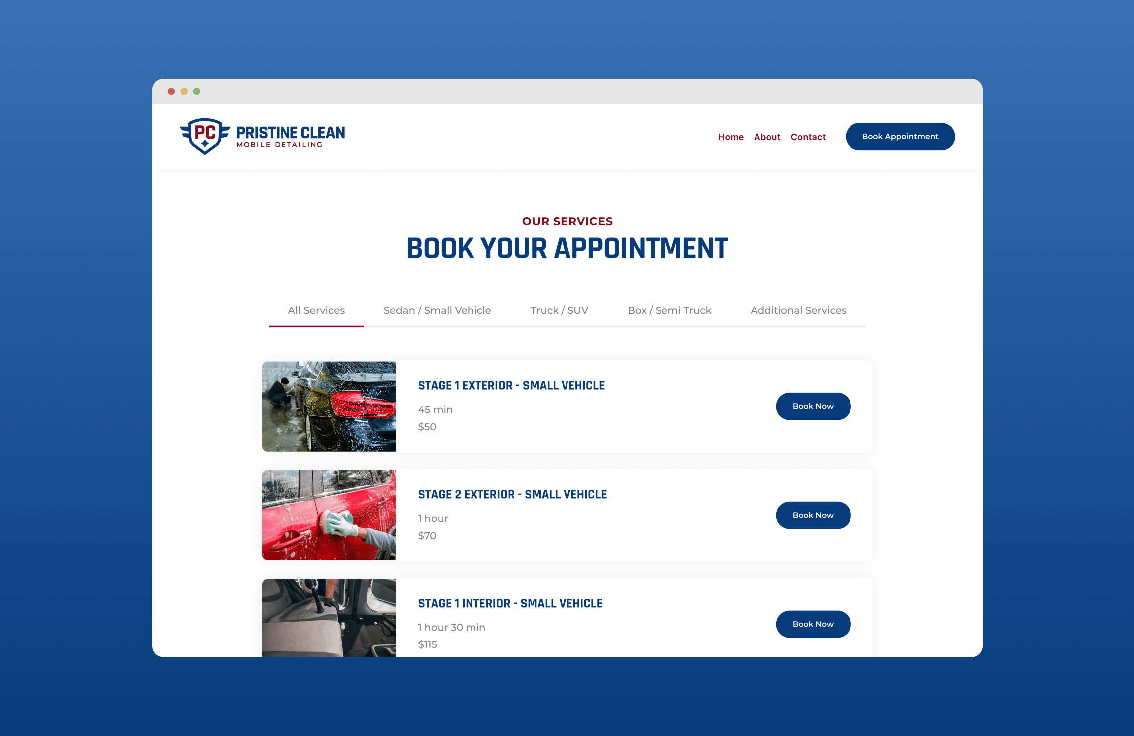 Book Appointment Screen